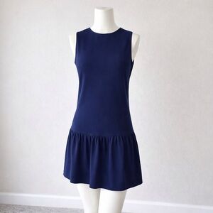 Sandro Paris Navy Sleeveless Drop Waist Mini Dress Size 1